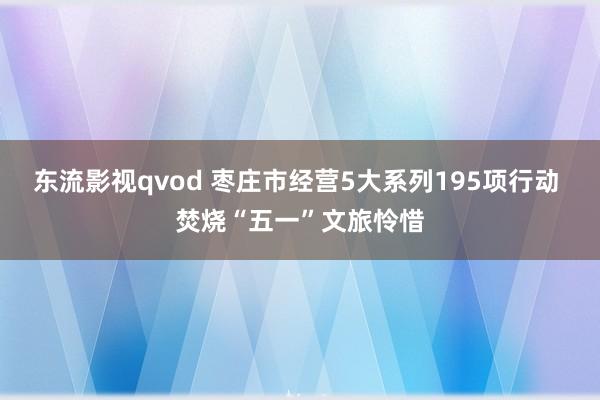 东流影视qvod 枣庄市经营5大系列195项行动 焚烧“五一”文旅怜惜