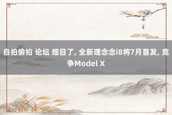 自拍偷拍 论坛 细目了， 全新理念念i8将7月首发， 竞争Model X